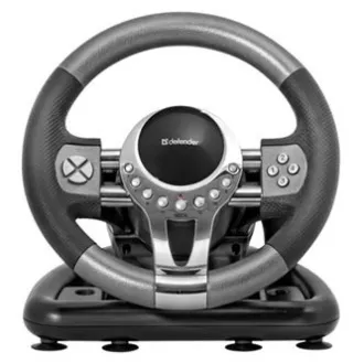 Volan Defender FORSAGE GTR, 12, USB, negru-gri, cu pedale, Windows 98/2000 / ME / XP / VISTA / 7