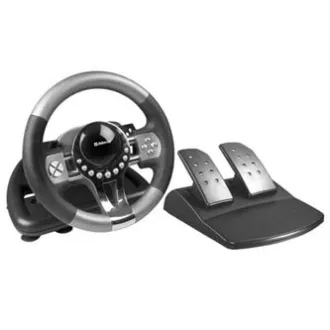 Volan Defender FORSAGE GTR, 12, USB, negru-gri, cu pedale, Windows 98/2000 / ME / XP / VISTA / 7