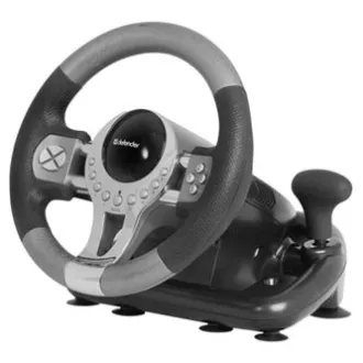 Volan Defender FORSAGE GTR, 12, USB, negru-gri, cu pedale, Windows 98/2000 / ME / XP / VISTA / 7