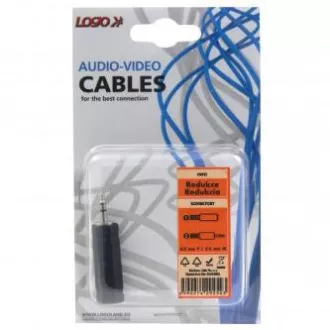 Reducere audio, Jack (3,5 mm) tată - Jack (6,3 mm) mamă, stereo, negru, Logo blister Reducere audio, Jack (3,5 mm) tată - Jack (6,3 mm) mamă, stereo, negru, Logo blister