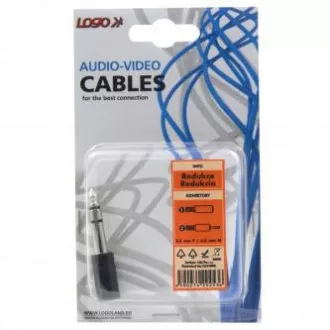 Adaptor audio, Jack (6.3mm) mascul - Jack (3.5mm) mamă, stereo, negru, Blister cu logo, REDUCERE Adaptor audio, Jack (6.3mm) mascul - Jack (3.5mm) mamă, stereo, negru, Blister cu logo, REDUCERE