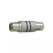 Conector audio, CINCH mamă - CINCH mamă, mono, argintiu, Logo