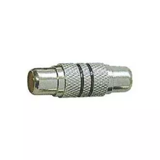 Conector audio, CINCH mamă - CINCH mamă, mono, argintiu, Logo