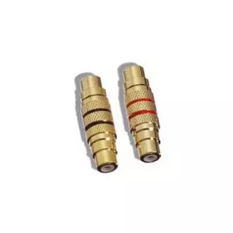 Conector audio, CINCH mamă - CINCH mamă, mono, argintiu, Logo