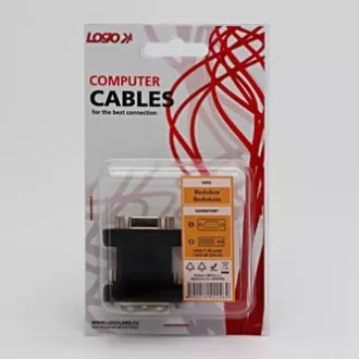Reducere video, DVI (24+5) mascul - VGA (D-sub) femela, negru, Logo blister