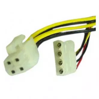 Adaptor de alimentare PC, intern, DC 5.25" - P4 (4pini), negru, Logo