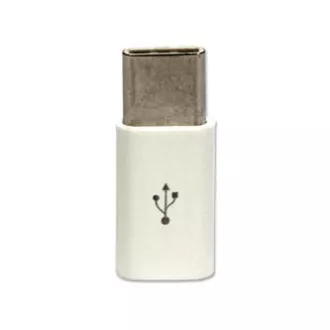 Reducere USB, (2.0), USB C tată - microUSB mamă, alb Reducere USB, (2.0), USB C tată - microUSB mamă, alb