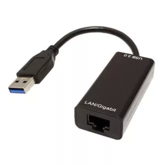 Adaptor USB/LAN (3.0), USB A tată - RJ45 mamă, negru, Gigabit Ethernet Adaptor USB/LAN (3.0), USB A tată - RJ45 mamă, negru, Gigabit Ethernet
