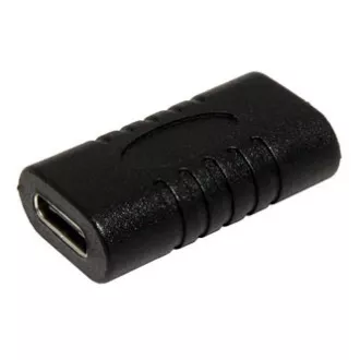 Conector USB, (3.1), USB C mamă - USB C mamă, negru, pungă de plastic