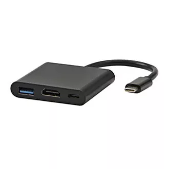 Convertor USB/Video + HUB, Mod Alt DP, USB C tată - HDMI mamă + USB C mamă (PD) + USB A mamă, negru, cutie noua 4K2K@30H Convertor USB/Video + HUB, Mod Alt DP, USB C tată - HDMI mamă + USB C mamă (PD) + USB A mamă, negru, cutie noua 4K2K@30H