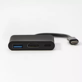 Convertor USB/Video + HUB, Mod Alt DP, USB C tată - HDMI mamă + USB C mamă (PD) + USB A mamă, negru, cutie noua 4K2K@30H Convertor USB/Video + HUB, Mod Alt DP, USB C tată - HDMI mamă + USB C mamă (PD) + USB A mamă, negru, cutie noua 4K2K@30H