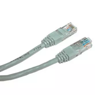 Cablu LAN de rețea UTP patchcord, Cat.5e, RJ45 tată - RJ45 tată, 1 m, neecranat, CCA, gri, economic Cablu LAN de rețea UTP patchcord, Cat.5e, RJ45 tată - RJ45 tată, 1 m, neecranat, CCA, gri, economic