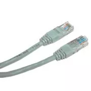 Cablu LAN de rețea UTP patchcord, Cat.6, RJ45 tată - RJ45 tată, 1 m, neecranat, gri, economic