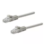 Cablu LAN de rețea UTP patchcord, Cat.5e, RJ45 tată - RJ45 tată, 2 m, neecranat, gri, cupru pur, economic