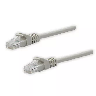 Cablu LAN de rețea UTP patchcord, Cat.5e, RJ45 tată - RJ45 tată, 2 m, neecranat, gri, cupru pur, economic