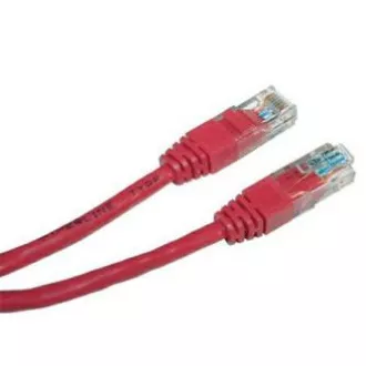 Cablu LAN de rețea UTP patchcord, Cat.5e, RJ45 tată - RJ45 tată, 5 m, neecranat, roșu, economic, ALIMENTARE