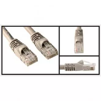 Cablu LAN de rețea UTP patchcord, Cat.6, RJ45 tată - RJ45 tată, 5 m, neecranat, gri, economic
