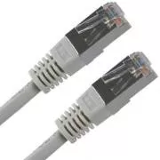Cablu LAN de rețea FTP patchcord, Cat.5e, RJ45 tată - RJ45 tată, 7 m, ecranat, gri, economic