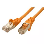 Cablu LAN de rețea FTP patchcord, Cat.5e, RJ45 tată - RJ45 tată, 7,5 m, ecranat, galben, economic, ALIMENTARE