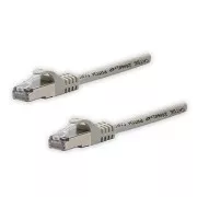 Cablu LAN de rețea FTP patchcord, Cat.5e, RJ45 tată - RJ45 tată, 10 m, ecranat, gri, cupru pur, economic