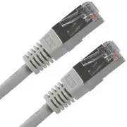 Cablu LAN de rețea FTP patchcord, Cat.5e, RJ45 tată - RJ45 tată, 10 m, ecranat, gri, economic