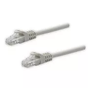 Cablu LAN de rețea UTP patchcord, Cat.5e, RJ45 tată - RJ45 tată, 10 m, neecranat, gri, cupru pur, economic