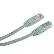 Cablu LAN de rețea UTP încrucișat patchcord, Cat.5e, RJ45 tată - RJ45 tată, 10 m, neecranat, încrucișat, gri, pentru conectarea a 2 PC-uri, eco