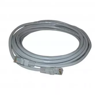 Cablu LAN de rețea UTP încrucișat patchcord, Cat.5e, RJ45 tată - RJ45 tată, 10 m, neecranat, încrucișat, gri, pentru conectarea a 2 PC-uri, eco