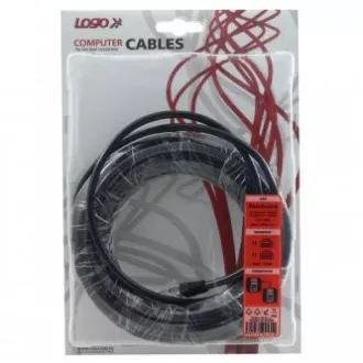 Cablu LAN de rețea UTP încrucișat patchcord, Cat.5e, RJ45 tată - RJ45 tată, 10 m, neecranat, încrucișat, gri, pentru a conecta 2 PC-uri, Log