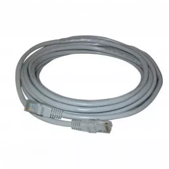 Cablu LAN de rețea UTP încrucișat patchcord, Cat.5e, RJ45 tată - RJ45 tată, 15 m, neecranat, încrucișat, gri, pentru conectarea 2 PC-uri, eco