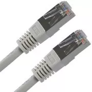 Cablu LAN de rețea FTP patchcord, Cat.5e, RJ45 tată - RJ45 tată, 25 m, ecranat, gri, economic