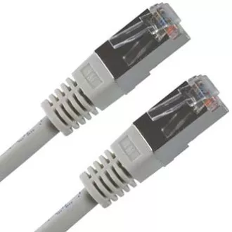 Cablu LAN de rețea FTP patchcord, Cat.5e, RJ45 tată - RJ45 tată, 25 m, ecranat, gri, economic