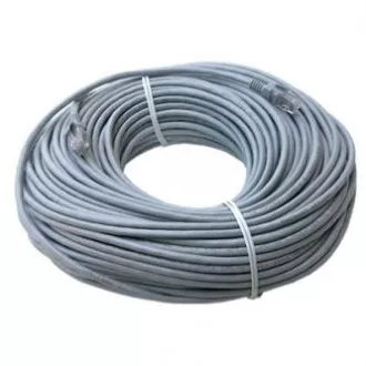Cablu LAN de rețea UTP patchcord, Cat.5e, RJ45 tată - RJ45 tată, 50 m, neecranat, gri, economic