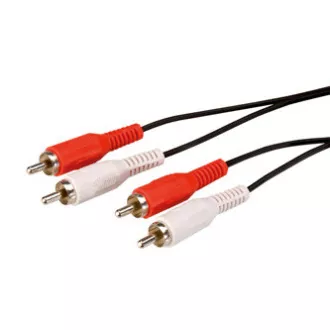 Cablu audio 2x CINCH tată - 2x CINCH tată, 1,5 m, negru, Logo blister Cablu audio 2x CINCH tată - 2x CINCH tată, 1,5 m, negru, Logo blister