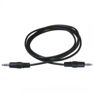 Cablu audio Mufă (3,5 mm) tată - Mufă (3,5 mm) tată, 1,5 m, negru, Logo