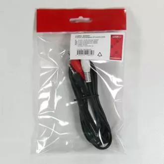 Cablu audio Jack (3,5 mm) tată - 2x CINCH tată, 1,5 m, negru, Logo