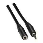 Cablu prelungitor audio Jack (3,5 mm) tată - Jack (3,5 mm) mamă, 3 m, negru