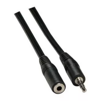 Cablu prelungitor audio Jack (3.5mm) tată - Jack (3.5mm) mamă, 3m, negru, Logo