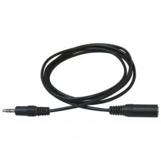 Cablu prelungitor audio Jack (3.5mm) tată - Jack (3.5mm) mamă, 3m, negru, Logo