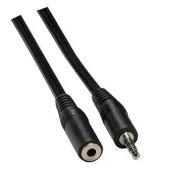 Cablu prelungitor audio Jack (3,5 mm) tată - Jack (3,5 mm) mamă, 3 m, negru, Logo blister