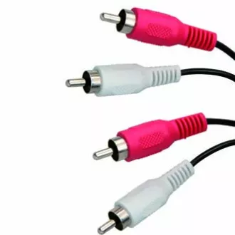 Cablu audio 2x CINCH tată - 2x CINCH tată, 5m, negru