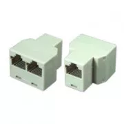 Splitter RJ45, alb, mamă