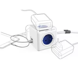 Cablu de alimentare 230V prelungire, CEE7 (priza) - POWERCUBE, 1.5m, USB EXTENS, albastru, POWERCUBE, 4 prize, 2xport USB, siguranta copiilor Cablu de alimentare 230V prelungire, CEE7 (priza) - POWERCUBE, 1.5m, USB EXTENS, albastru, POWERCUBE, 4 prize, 2xport USB, siguranta copiilor