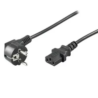 Cablu de alimentare 230V, CEE7 (priza) - C13, 1m, omologat VDE, negru