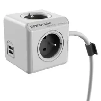 Cablu de rețea prelungitor 230V, CEE7 (ștecher) - POWERCUBE, 1.5m, EXTENDED USB, gri, POWERCUBE, 4 prize, PD 20W A+C Cablu de rețea prelungitor 230V, CEE7 (ștecher) - POWERCUBE, 1.5m, EXTENDED USB, gri, POWERCUBE, 4 prize, PD 20W A+C