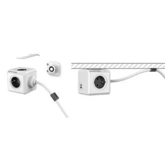 Cablu de rețea prelungitor 230V, CEE7 (ștecher) - POWERCUBE, 1.5m, EXTENDED USB, gri, POWERCUBE, 4 prize, PD 20W A+C Cablu de rețea prelungitor 230V, CEE7 (ștecher) - POWERCUBE, 1.5m, EXTENDED USB, gri, POWERCUBE, 4 prize, PD 20W A+C