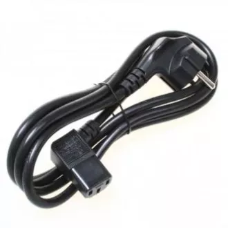 Cablu de alimentare 230V, CEE7 (priza) - C13, 2m, omologat VDE, negru, Logo, indoit
