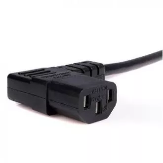 Cablu de alimentare 230V, CEE7 (priza) - C13, 2m, omologat VDE, negru, Logo, indoit