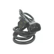 Cablu de retea prelungire 230V, C13 - C14, 2m, omologat VDE, negru