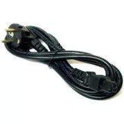 Cablu de retea alimentare 230V pentru notebook, CEE7 (priza) - C5, 2m, omologat VDE, negru, Logo, capac in forma de trifoi (MickeyM